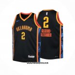 Camiseta Nino Oklahoma City Thunder Shai Gilgeous-Alexander #2 Ciudad 2024-25 Negro