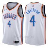 Camiseta Oklahoma City Thunder Nick Collison #4 Swingman Association 2017-18 Blanco