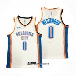 Camiseta Oklahoma City Thunder Russell Westbrook #0 Association Blanco