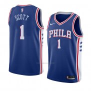 Camiseta Philadelphia 76ers Mike Scott #1 Icon 2018 Azul