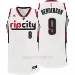 Camiseta Portland Trail Blazers Rip City Gerald Henderson #9 Blanco