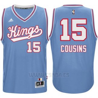 Camiseta Sacramento Kings DeMarcus Cousins #15 Retro 1985-86 Azul