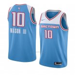 Camiseta Sacramento Kings Frank Mason #10 Ciudad 2018-19 AzulIii