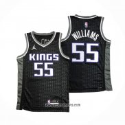 Camiseta Sacramento Kings Jason Williams #55 Statement 2020-21 Negro