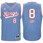Camiseta Sacramento Kings Rudy Gay #8 Retro 1985-86 Azul