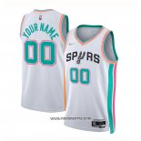 Camiseta San Antonio Spurs Personalizada Ciudad 2021-22 Blanco