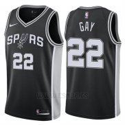 Camiseta San Antonio Spurs Rudy Gay #22 2017-18 Negro