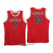 Camiseta Shohoku Sakuragi #10 Rojo