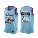 Camiseta Toronto Raptors Chris Boucher #25 Ciudad 2020-21 Rosa Azul