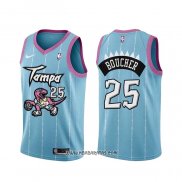 Camiseta Toronto Raptors Chris Boucher #25 Ciudad 2020-21 Rosa Azul