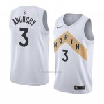 Camiseta Toronto Raptors Og Anunoby #3 Ciudad 2018 Blanco