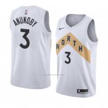 Camiseta Toronto Raptors Og Anunoby #3 Ciudad 2018 Blanco