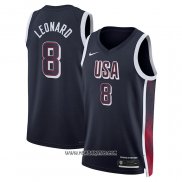 Camiseta USA 2024 Kawhi Leonard #8 Azul