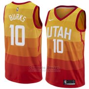 Camiseta Utah Jazz Alec Burks #10 Ciudad 2018 Amarillo