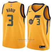 Camiseta Utah Jazz Rubio Ciudad #3 2017-18 Amarillo