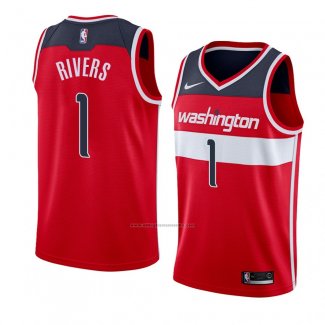 Camiseta Washington Wizards Austin Rivers #1 Icon 2018 Rojo2