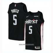 Camiseta Washington Wizards Bobby Portis #5 Ciudad 2018-19 Negro