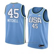 Camiseta 2019 Rising Star Don ovan Mitchell #45 World Azul