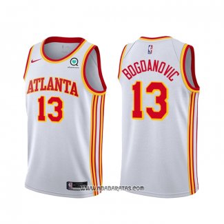 Camiseta Atlanta Hawks Bogdan Bogdanovic #13 Association 2020-21 Blanco