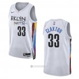 Camiseta Brooklyn Nets Nicolas Claxton #33 Ciudad 2022-23 Blanco