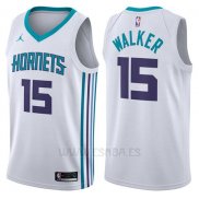 Camiseta Charlotte Hornets Kemba Walker #15 Association 2017-18 Blanco