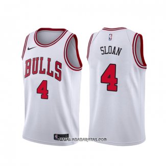Camiseta Chicago Bulls Jerry Sloan #4 Association Blanco