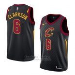 Camiseta Cleveland Cavaliers Jordan Clarkson #6 Statement 2018 Negro