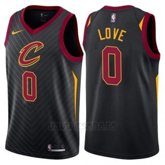 Camiseta Cleveland Cavaliers Kevin Love #0 Statement 2017-18 Negro