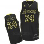 Camiseta Electricidad Moda Los Angeles Lakers Kobe Bryant #24 Negro