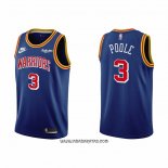 Camiseta Golden State Warriors Jordan Poole #3 75th Anniversary Azul