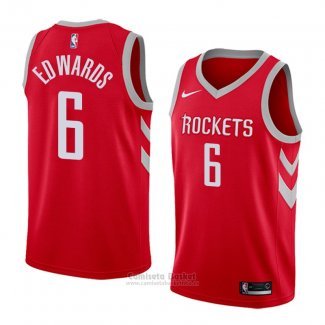 Camiseta Houston Rockets Vincent Edwards Icon #6 2017-18 Rojo