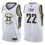 Camiseta Indiana Pacers T.j. Leaf #22 Association 2017-18 Blanco