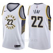 Camiseta Indiana Pacers T.j. Leaf #22 Association 2017-18 Blanco