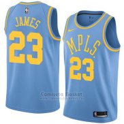 Camiseta Los Angeles Lakers Lebron James Classic 2017-18 Azul