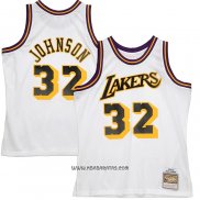 Camiseta Los Angeles Lakers Magic Johnson #32 Mitchell & Ness1984-85 Blanco