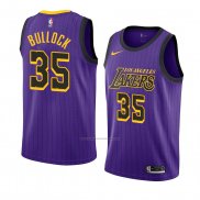 Camiseta Los Angeles Lakers Reggie Bullock #35 Ciudad 2018-19 Violeta