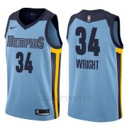 Camiseta Memphis Grizzlies Brandan Wright #34 Statement 2017-18 Azul