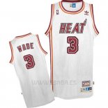 Camiseta Miami Heat Dwyane Wade #3 Retro Blanco