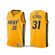 Camiseta Miami Heat Max Strus #31 Earned 2020-21 Oro