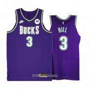 Camiseta Milwaukee Bucks George Hill #3 Classic 2022-23 Violeta