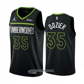 Camiseta Minnesota Timberwolves P.J. Dozier #35 Statement 2022-23 Negro