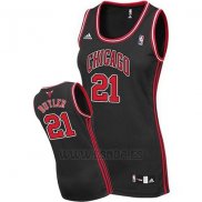 Camiseta Mujer Chicago Bulls Jimmy Butler #21 Negro