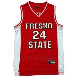 Camiseta NCAA California State University Fresno George #24 Rojo
