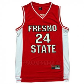 Camiseta NCAA California State University Fresno George #24 Rojo