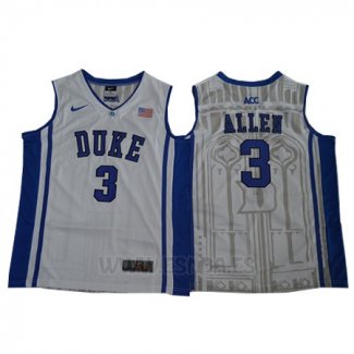 Camiseta NCAA Duke Blue Devils Garyson Allen #3 Blanco