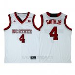 Camiseta NCAA NC State Dennis Smith Jr. #4 Blanco