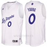 Camiseta Navidad 2016 Los Angeles Lakers Nick Young #0 Blanco