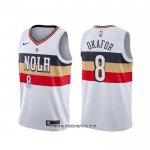 Camiseta New Orleans Pelicans Jahlil Okafor #8 Earned Blanco