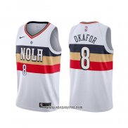 Camiseta New Orleans Pelicans Jahlil Okafor #8 Earned Blanco