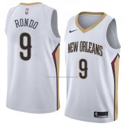 Camiseta New Orleans Pelicans Rajon Rondo #9 Association 2018 Blanco